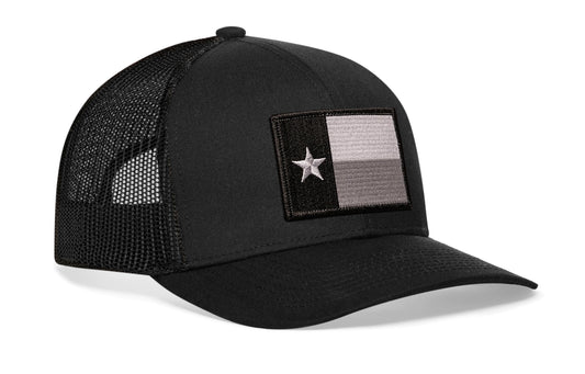 Texas Flag Trucker Hat | Black TX Snapback
