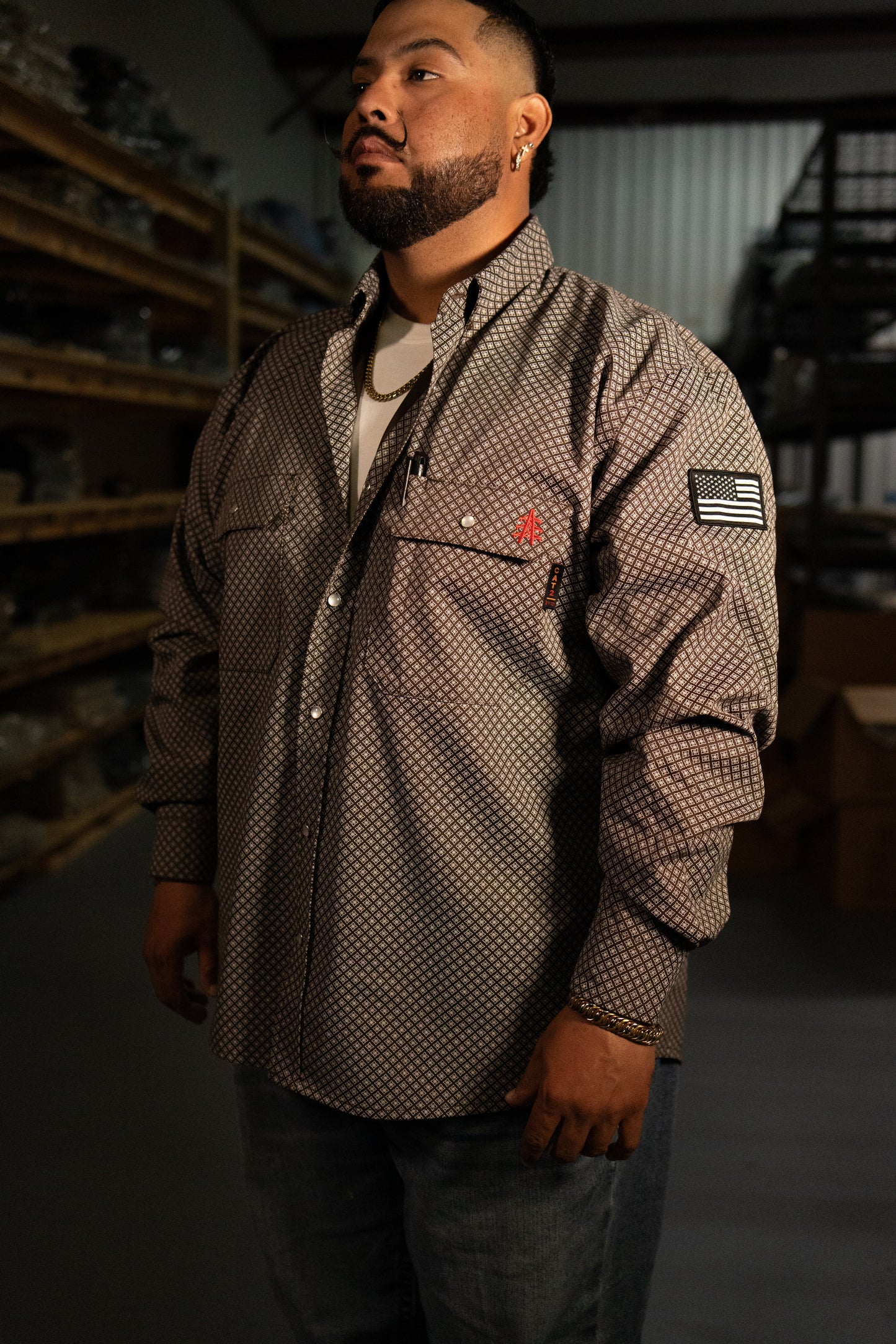 FR Pearl Snap Work Shirt - Copperhead